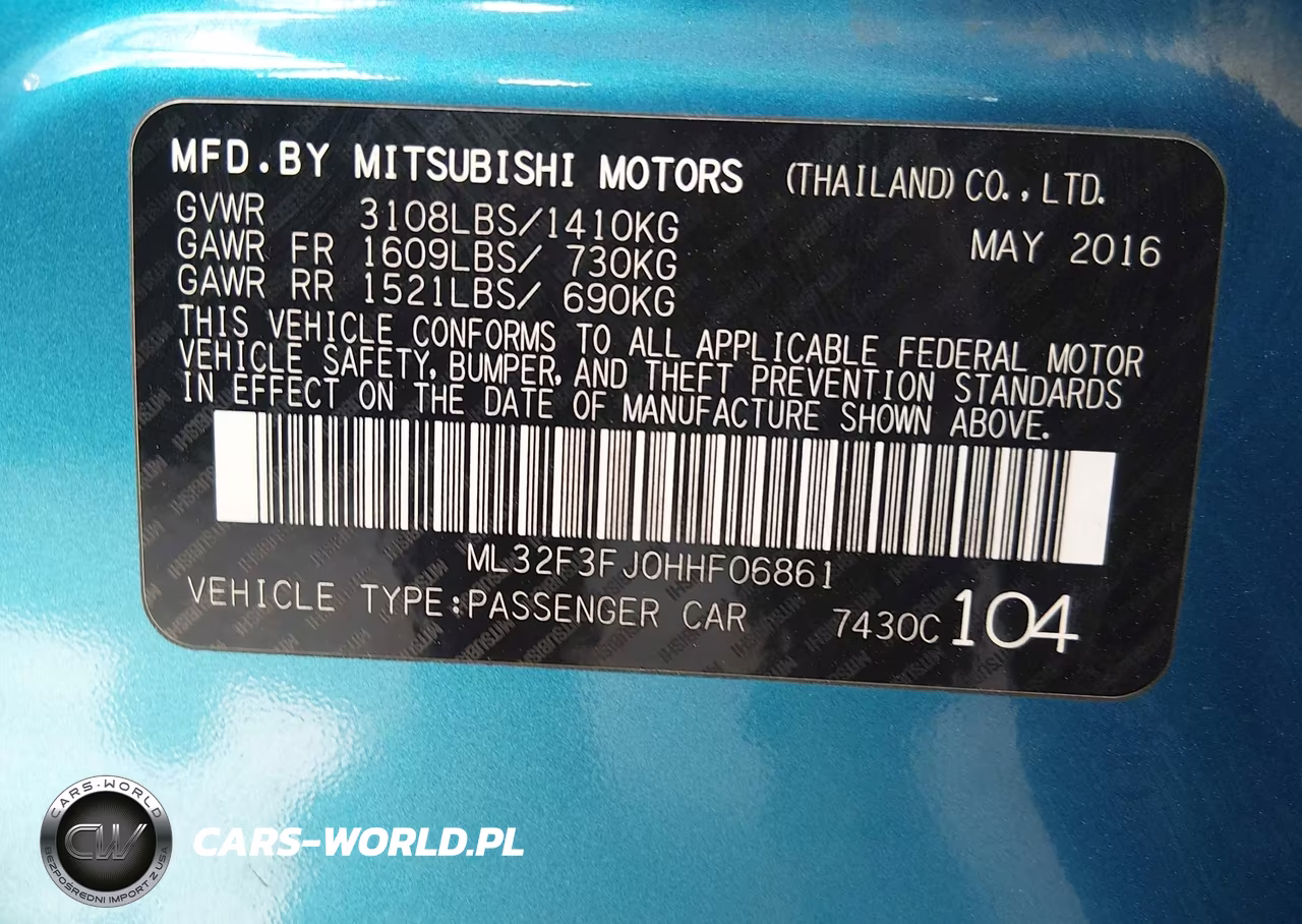 2017 Mitsubishi Mirage G4 Es VIN:ML32F3FJ0HHF06861 - 9
