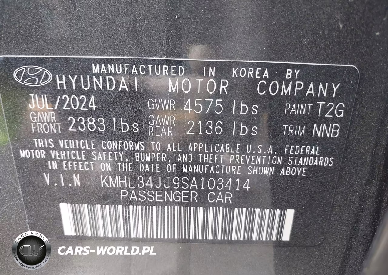 2025 Hyundai Sonata Hybrid Sel VIN:KMHL34JJ9SA103414 - 9
