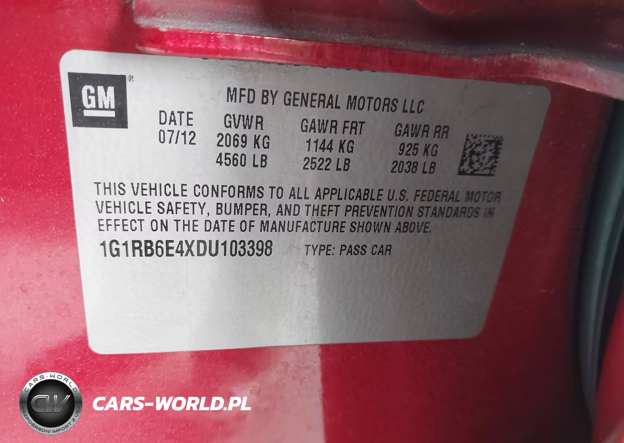 2013 Chevrolet Volt VIN:1G1RB6E4XDU103398 - 9