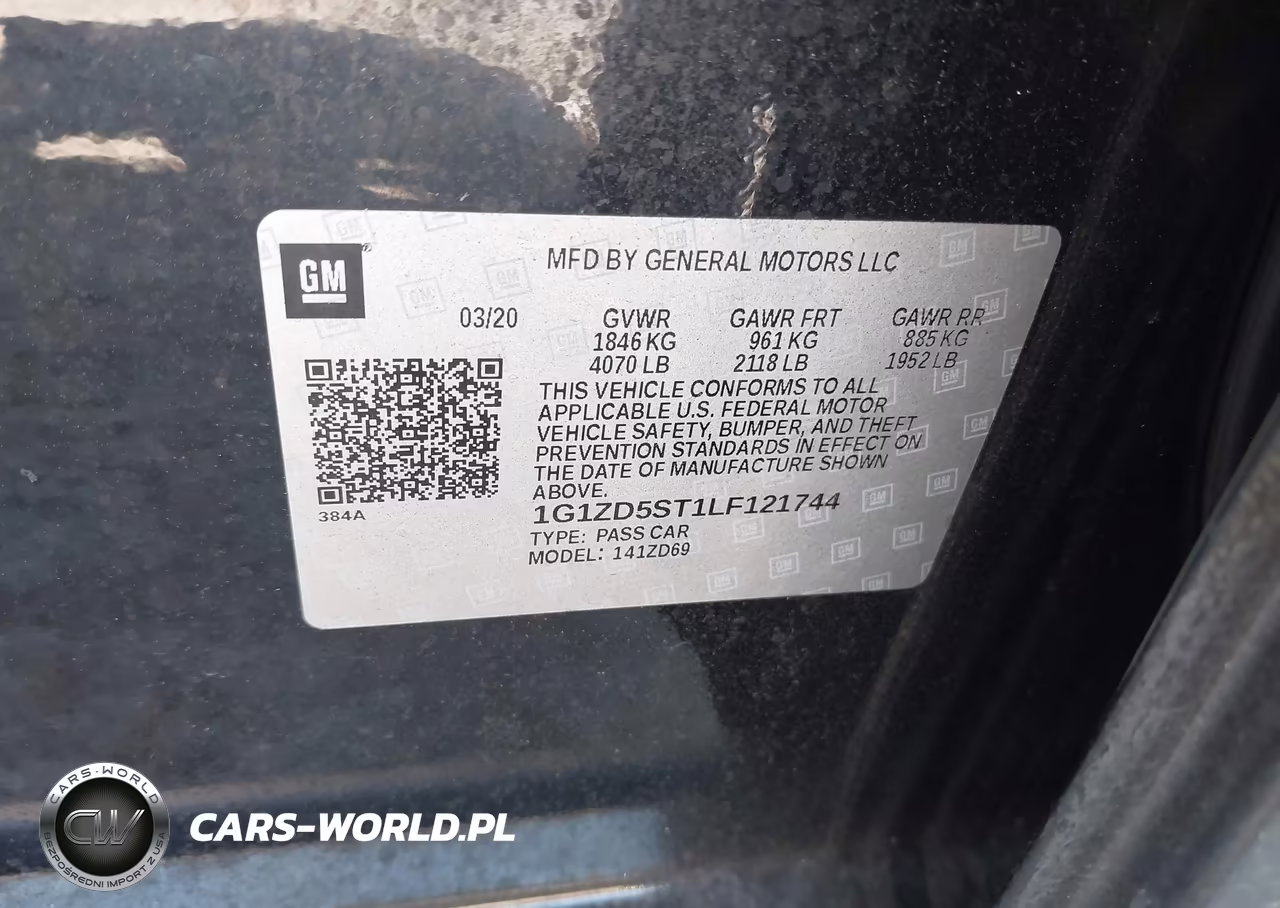2020 Chevrolet Malibu Fwd Lt VIN:1G1ZD5ST1LF121744 - 9