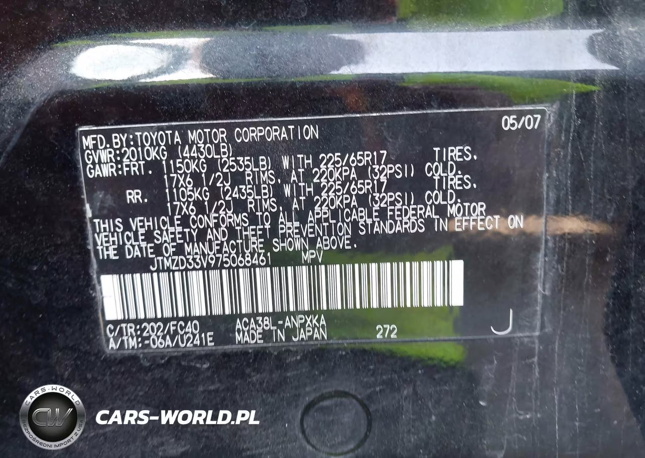 2007 Toyota Rav4 VIN:JTMZD33V975068461 - 9