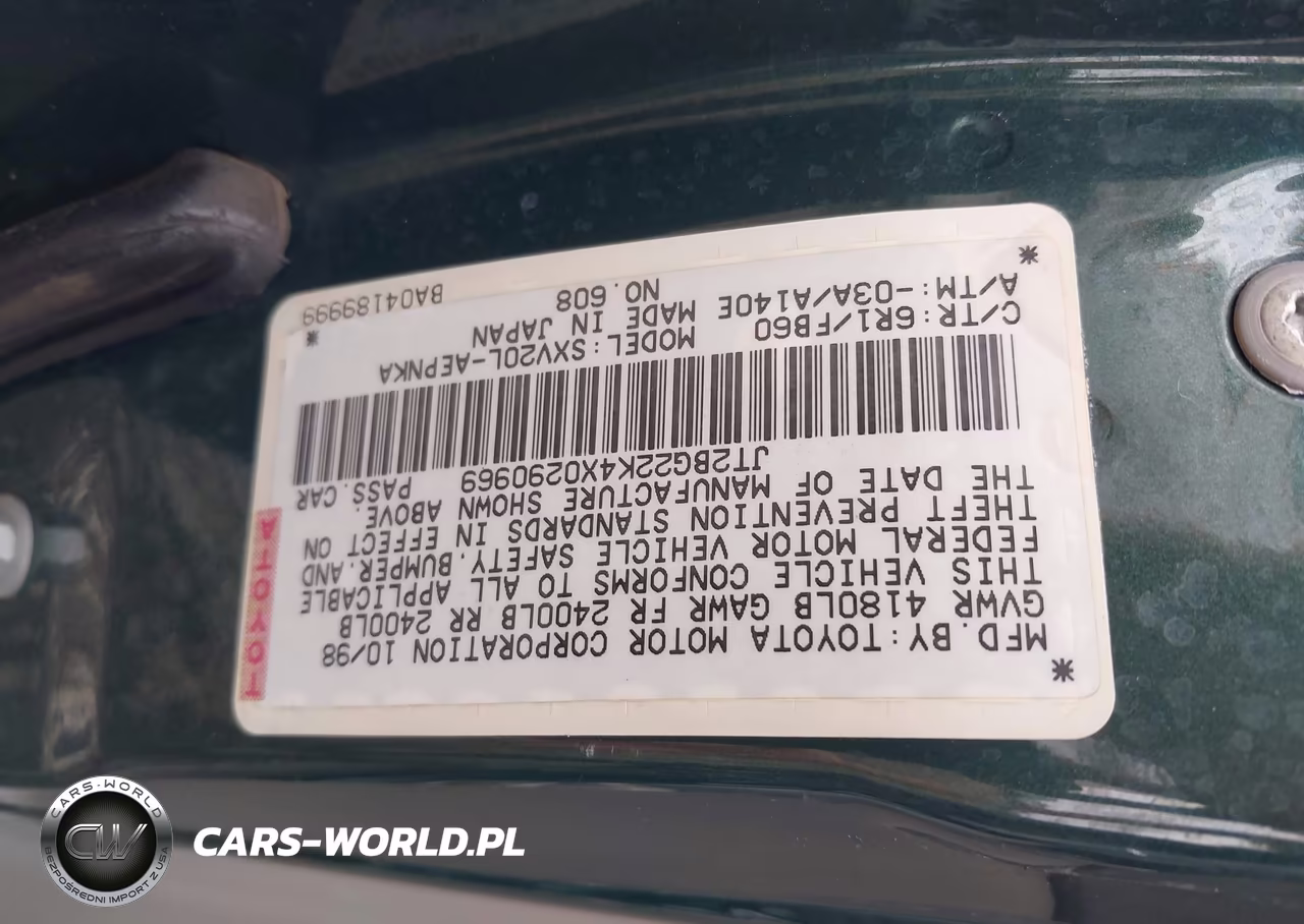 1999 Toyota Camry Ce-Le-Xle VIN:JT2BG22K4X0290969 - 9