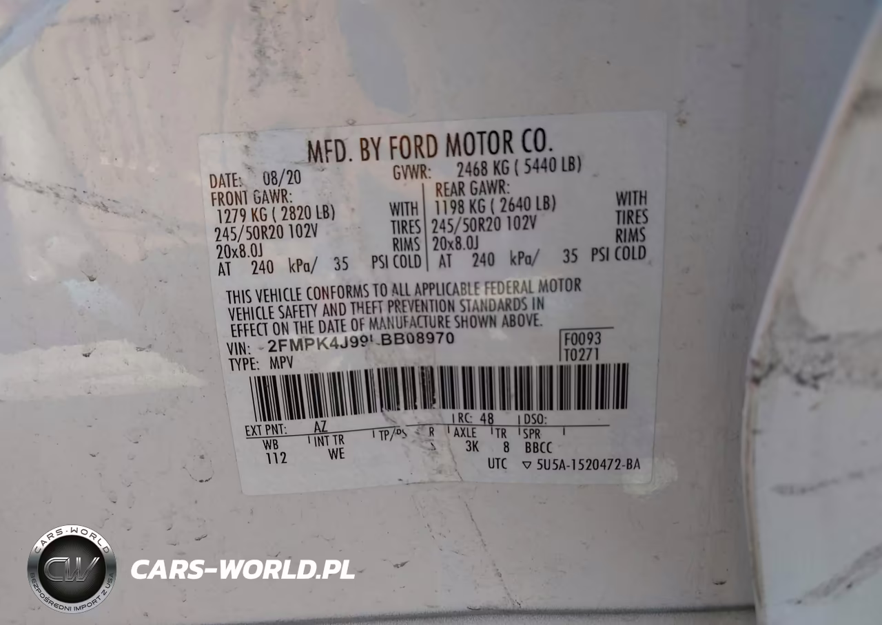 2020 Ford Edge St Line VIN:2FMPK4J99LBB08970 - 9
