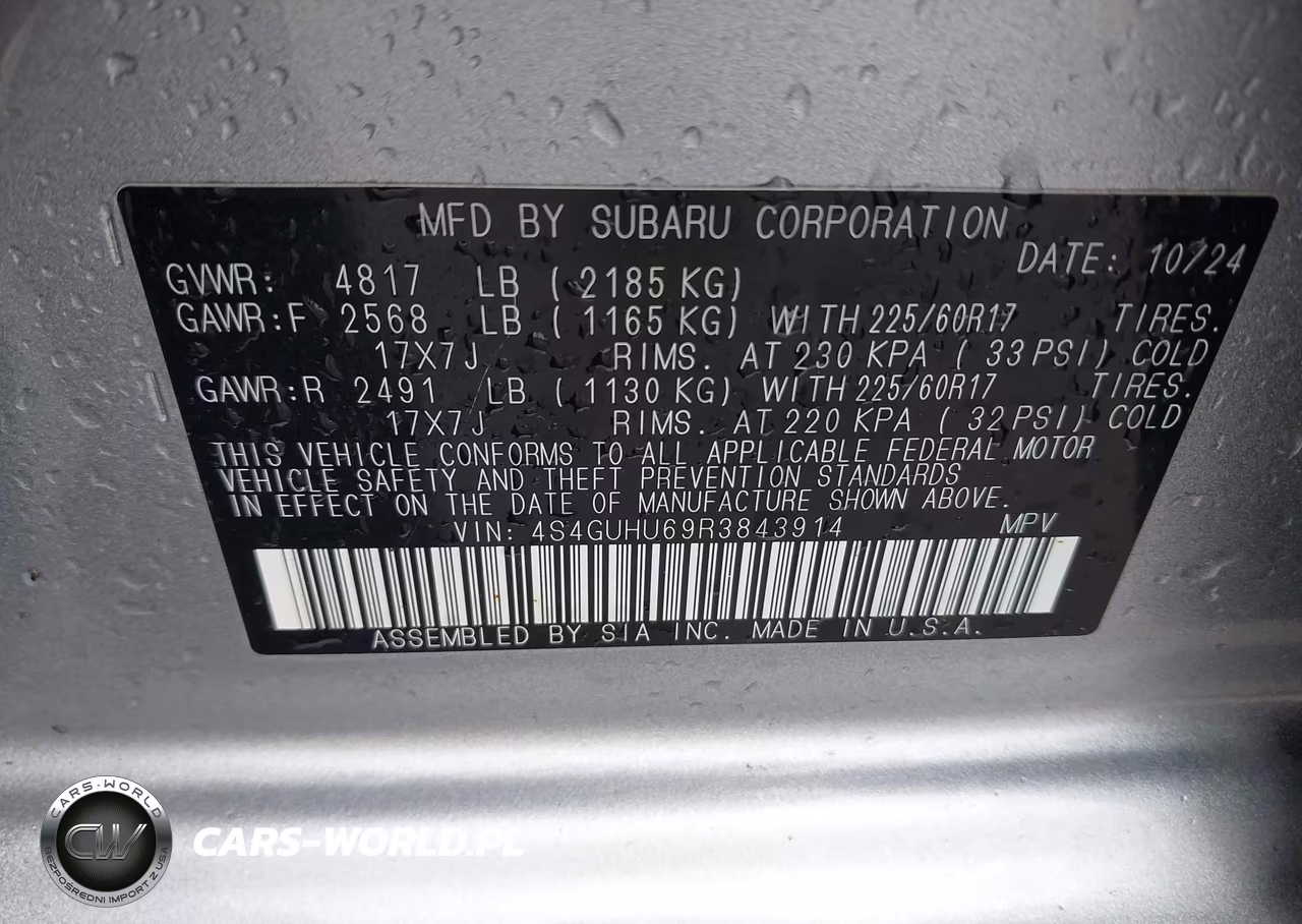 2024 Subaru Crosstrek Wilderness VIN:4S4GUHU69R3843914 - 9