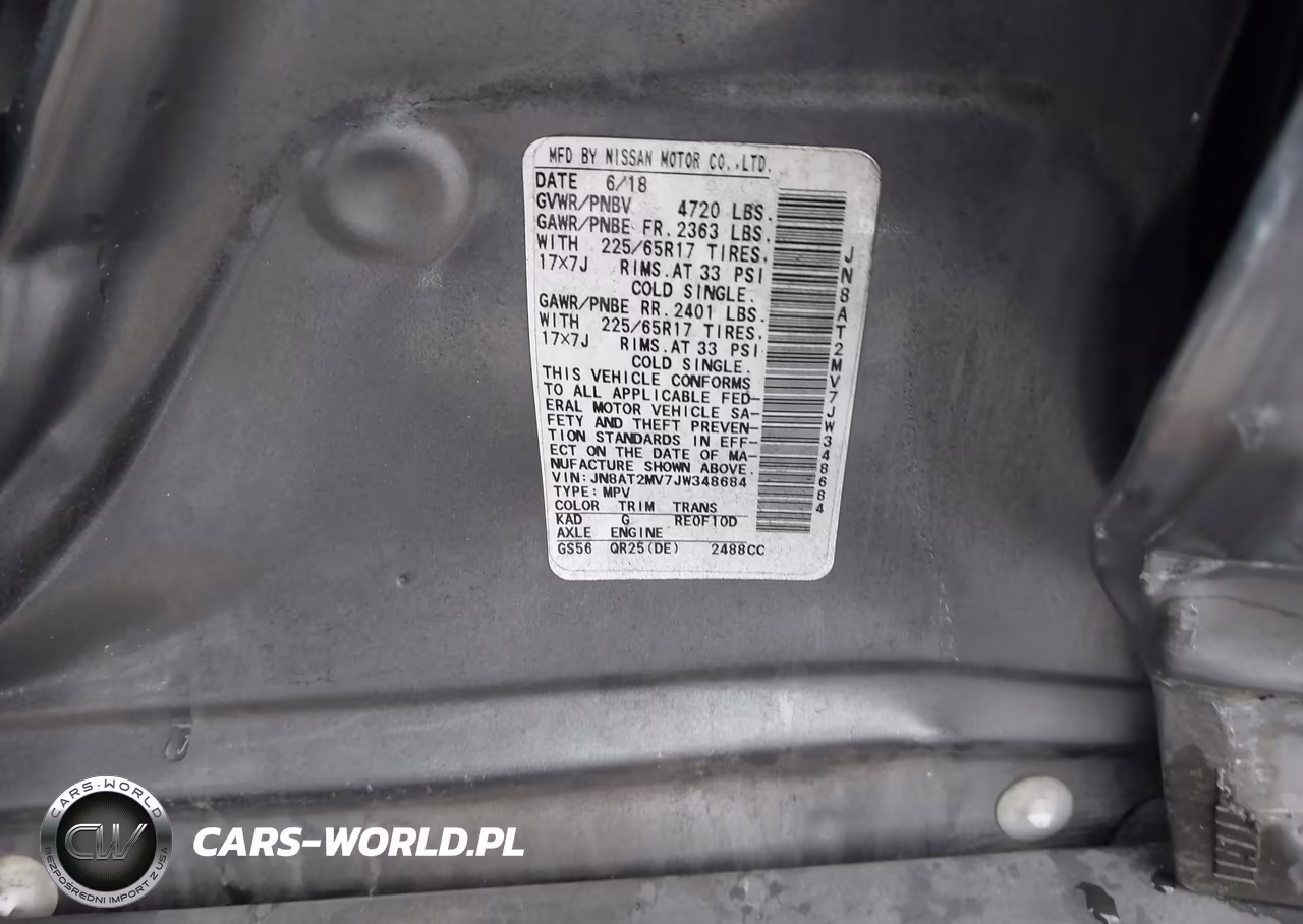 2018 Nissan Rogue Sv VIN:JN8AT2MV7JW348684 - 9