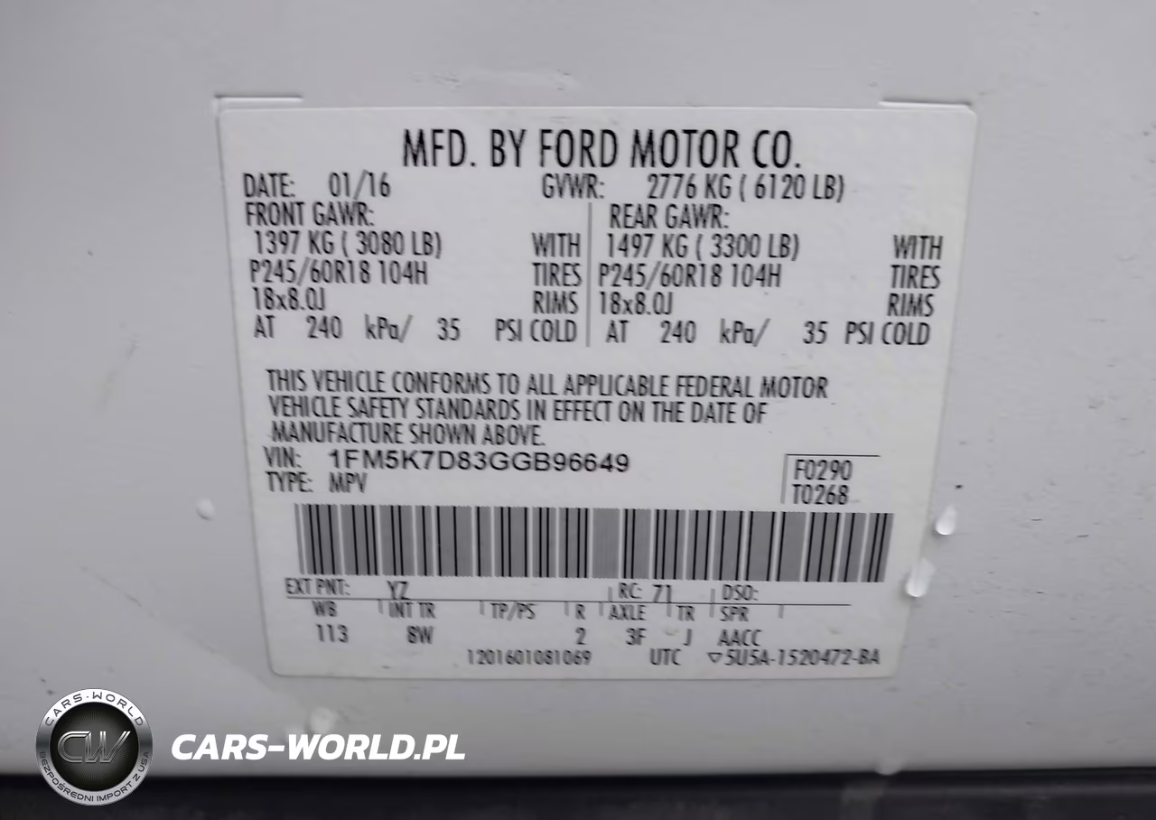 2016 Ford Explorer Xlt VIN:1FM5K7D83GGB96649 - 9