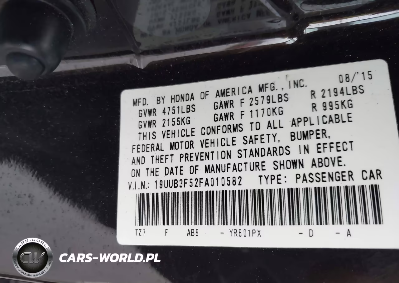 2015 Acura Tlx V6 Tech VIN:19UUB3F52FA010582 - 9