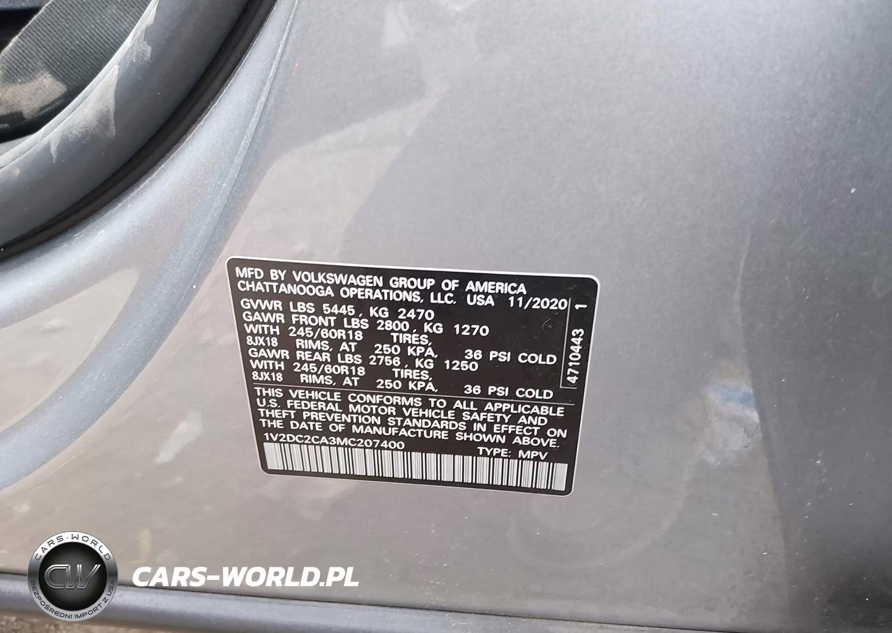 2021 Volkswagen Atlas Cross Sport 2.0T Se VIN:1V2DC2CA3MC207400 - 9
