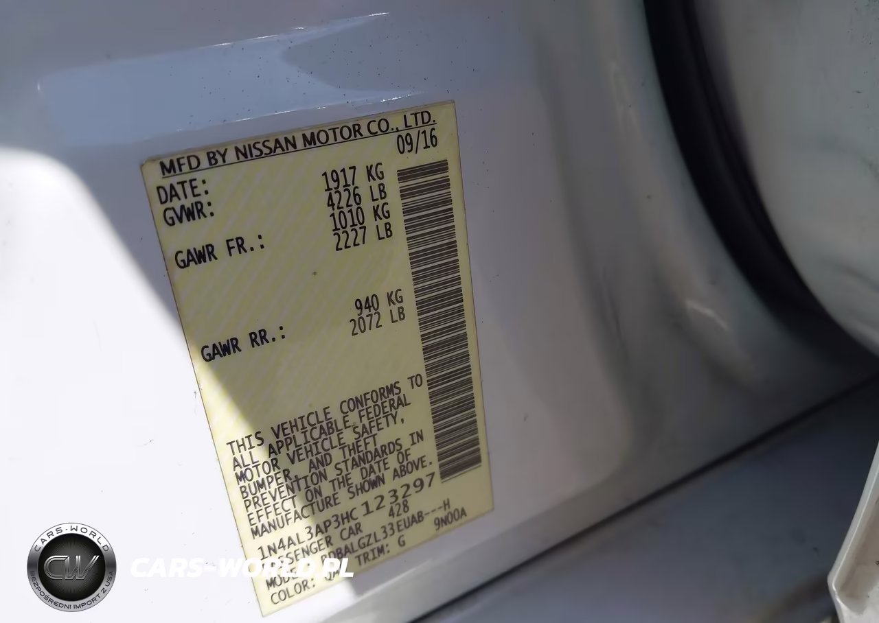 2017 Nissan Altima 2.5 S VIN:1N4AL3AP3HC123297 - 9