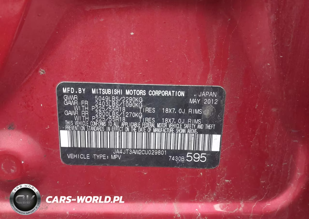 2012 Mitsubishi Outlander Se VIN:JA4JT3AW2CU029801 - 9