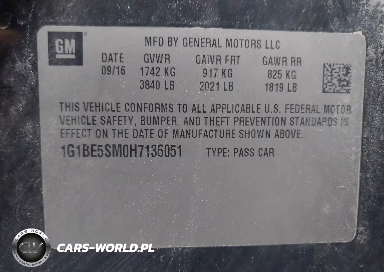 2017 Chevrolet Cruze Lt Auto VIN:1G1BE5SM0H7136051 - 9