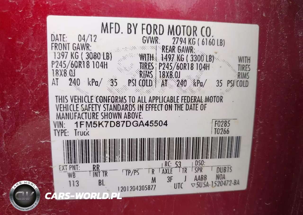 2013 Ford Explorer Xlt VIN:1FM5K7D87DGA45504 - 9