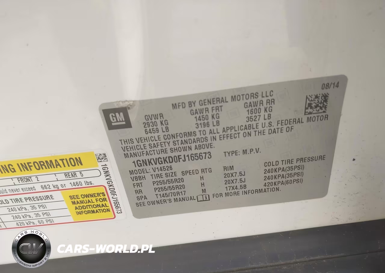 2015 Chevrolet Traverse 1Lt VIN:1GNKVGKD0FJ165673 - 9