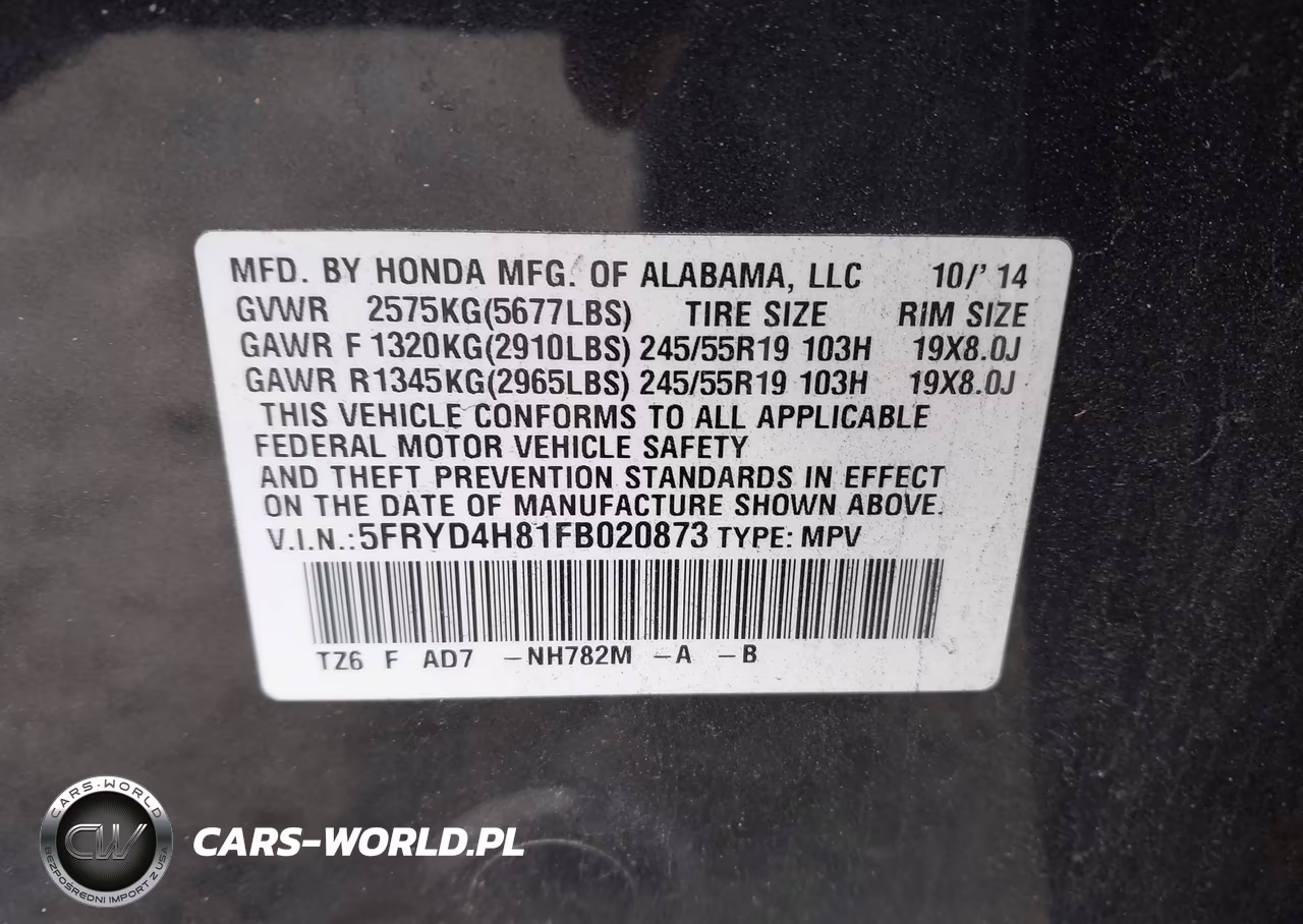 2015 Acura Mdx Advance Pkg W-Entertainment Pkg VIN:5FRYD4H81FB020873 - 9