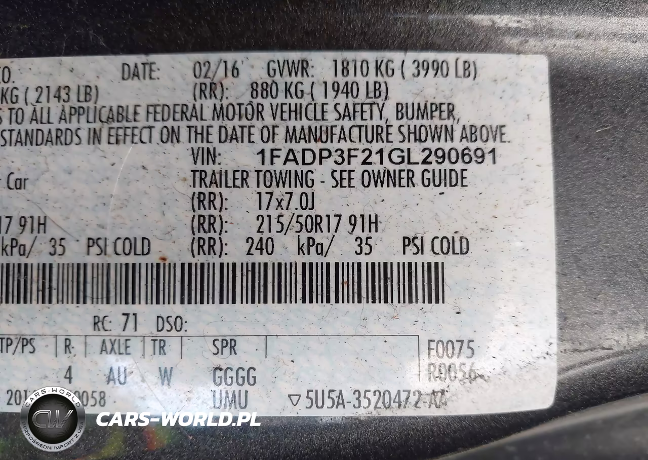 2016 Ford Focus Se VIN:1FADP3F21GL290691 - 9