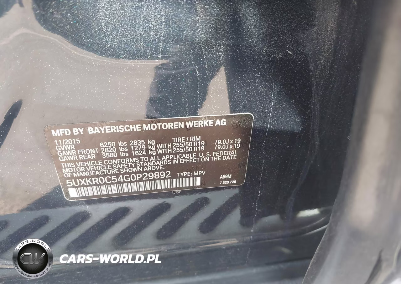 2016 BMW X5 xDrive35I VIN:5UXKR0C54G0P29892 - 9