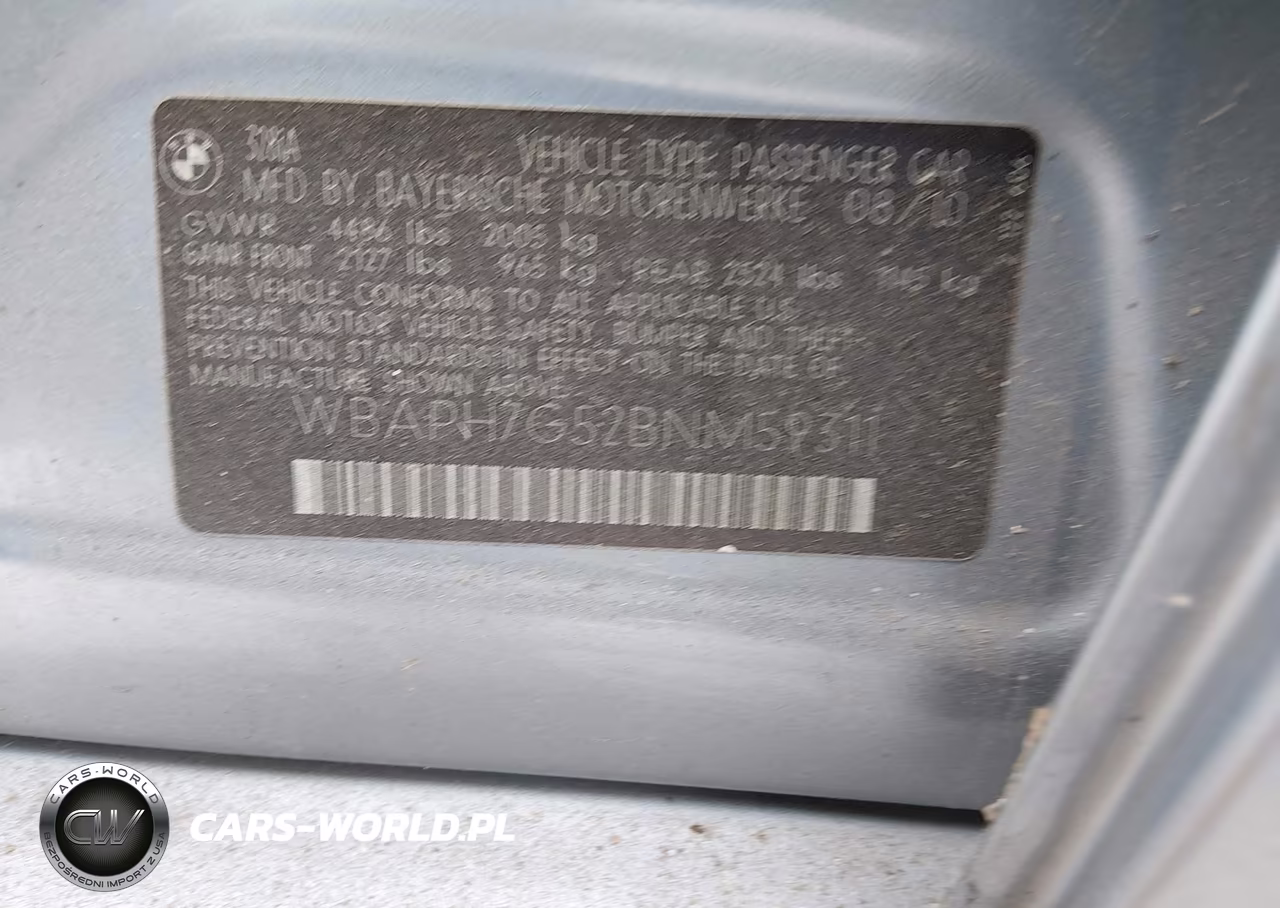 2011 BMW 328I VIN:WBAPH7G52BNM59311 - 9