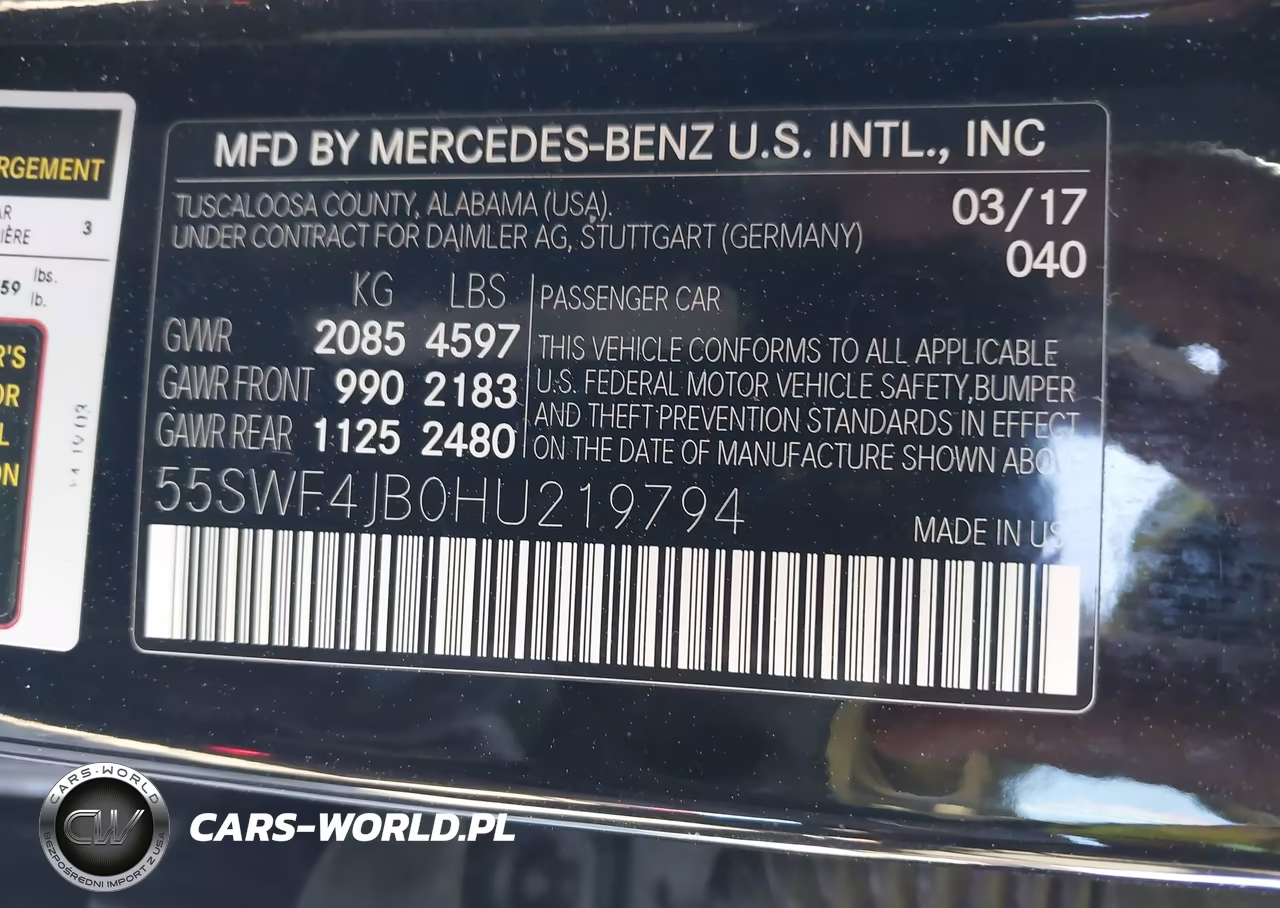 2017 Mercedes-Benz C 300 VIN:55SWF4JB0HU219794 - 9