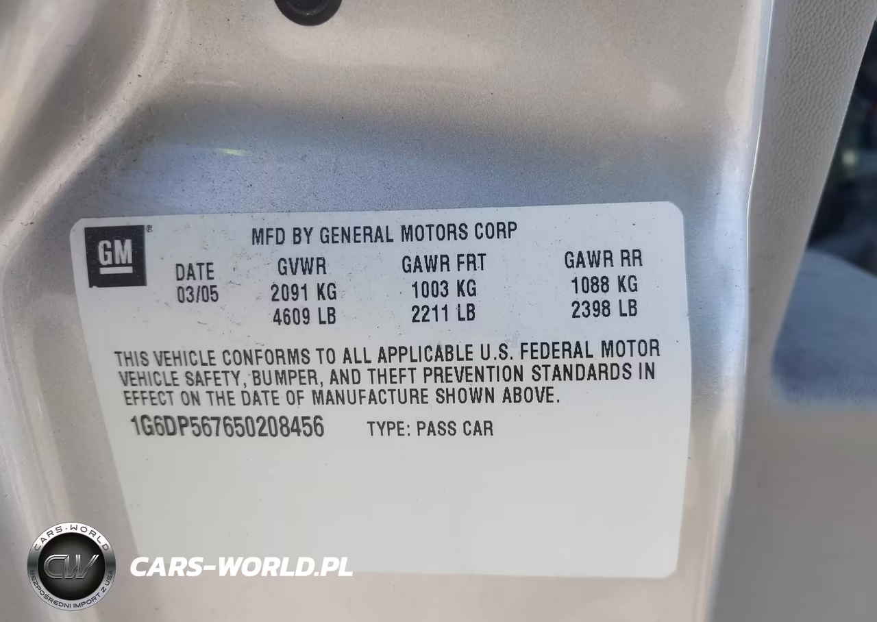 2005 Cadillac Cts Standard VIN:1G6DP567650208456 - 9