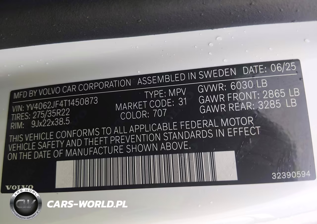 2026 Volvo Xc90 Ultra, B6 Awd Gas (Mild Hybrid), Gasoline, Bright, 6 Seats VIN:YV4062JF4T1450873 - 9