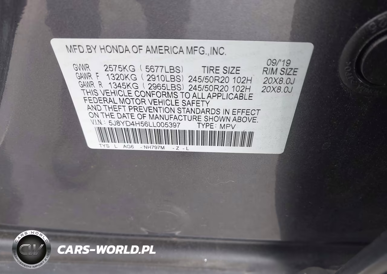 2020 Acura Mdx Technology Package VIN:5J8YD4H56LL005397 - 9