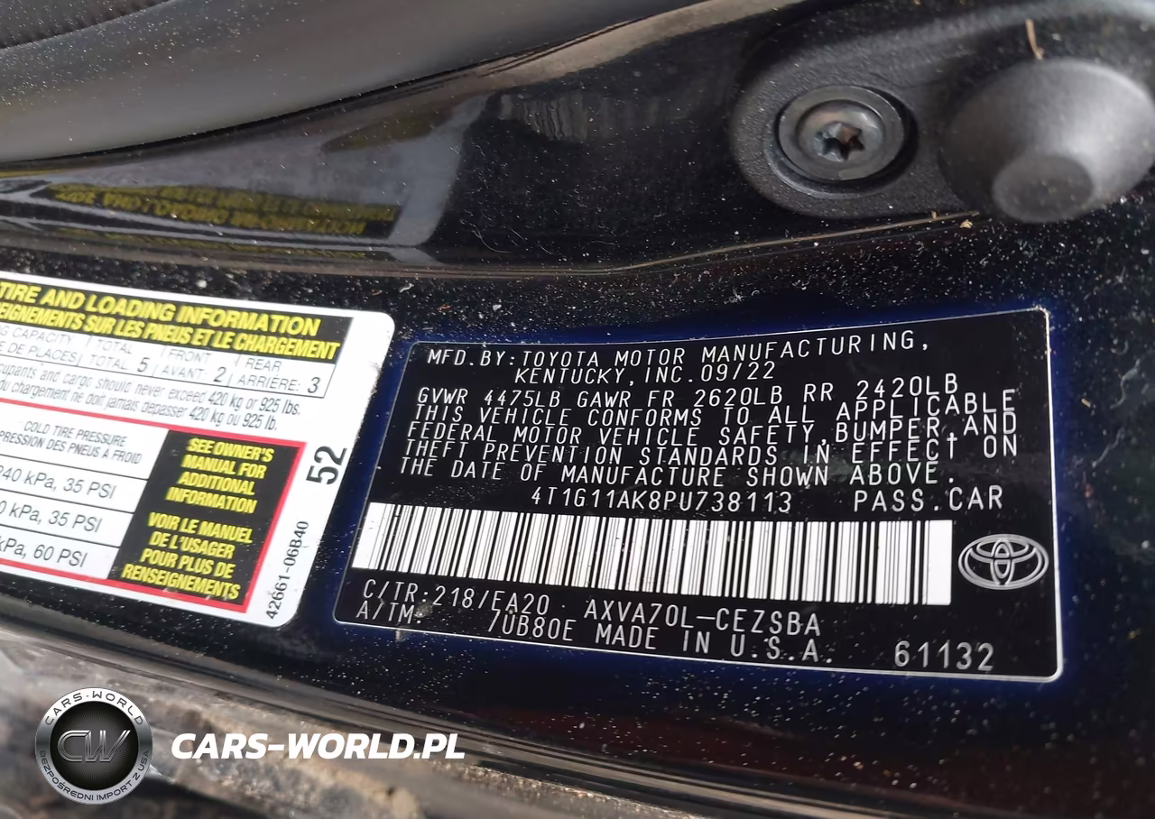 2023 Toyota Camry Se VIN:4T1G11AK8PU738113 - 9