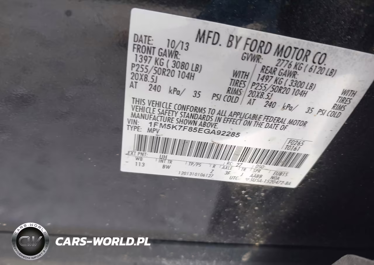 2014 Ford Explorer Limited VIN:1FM5K7F85EGA92285 - 9