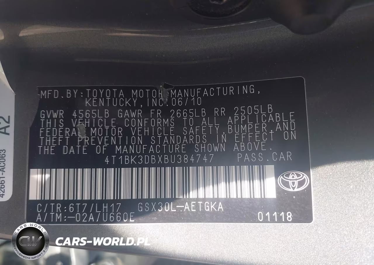 2011 Toyota Avalon VIN:4T1BK3DBXBU384747 - 9