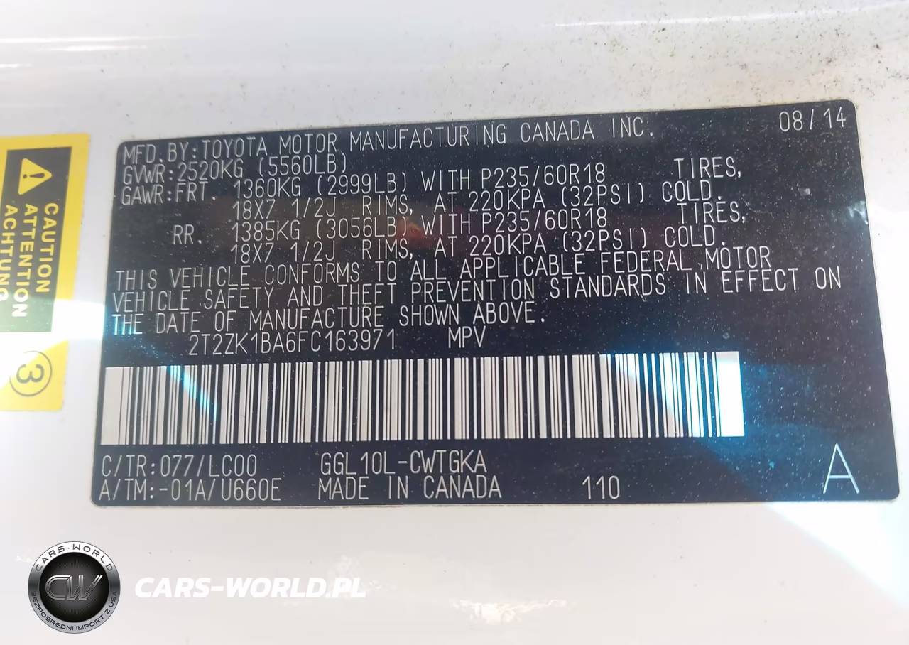 2015 Lexus Rx 350 VIN:2T2ZK1BA6FC163971 - 9