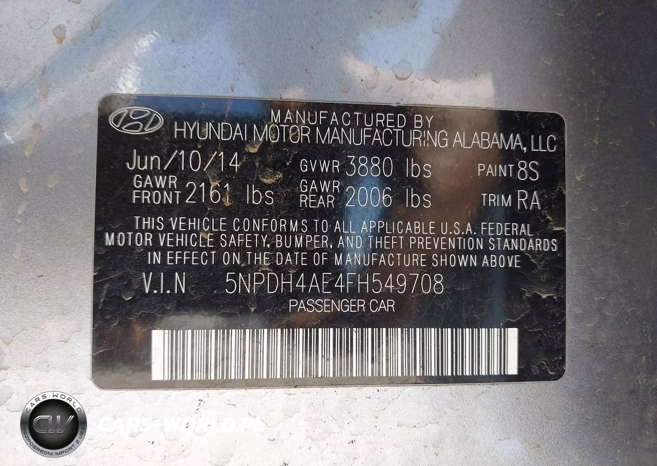 2015 Hyundai Elantra Se VIN:5NPDH4AE4FH549708 - 9
