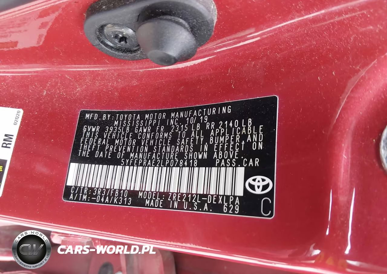 2020 Toyota Corolla Le VIN:5YFEPRAE2LP078418 - 9