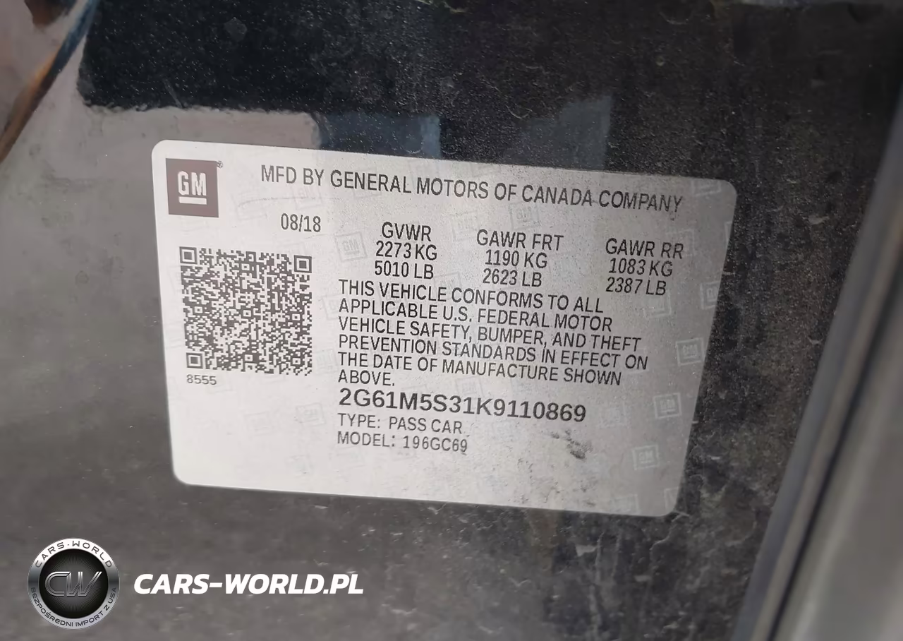 2019 Cadillac Xts Luxury VIN:2G61M5S31K9110869 - 9