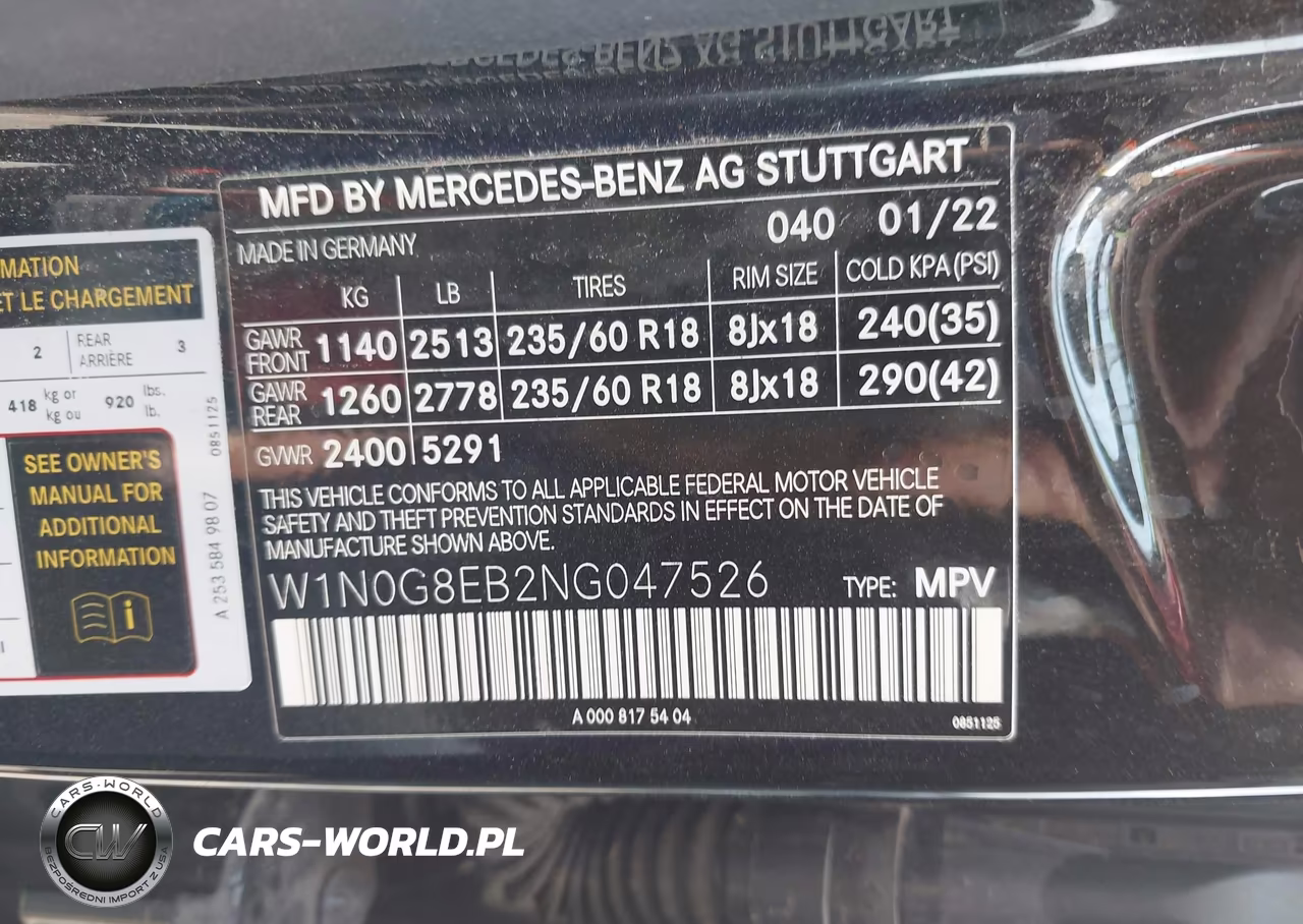 2022 Mercedes-Benz Glc 300 4Matic Suv VIN:W1N0G8EB2NG047526 - 9