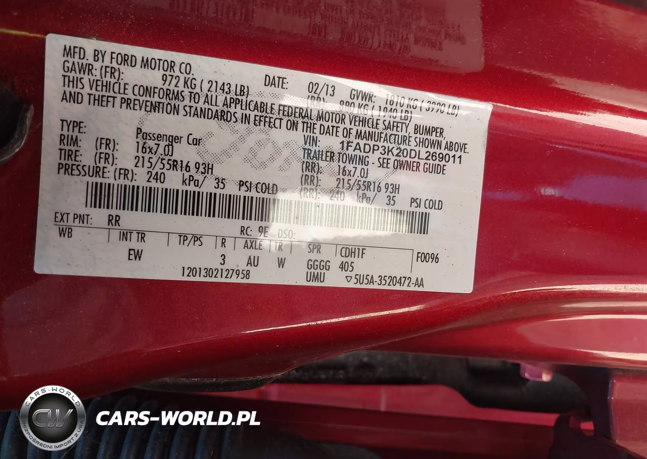 2013 Ford Focus Se VIN:1FADP3K20DL269011 - 9