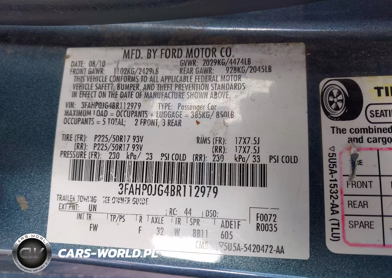 2011 Ford Fusion Sel VIN:3FAHP0JG4BR112979 - 9