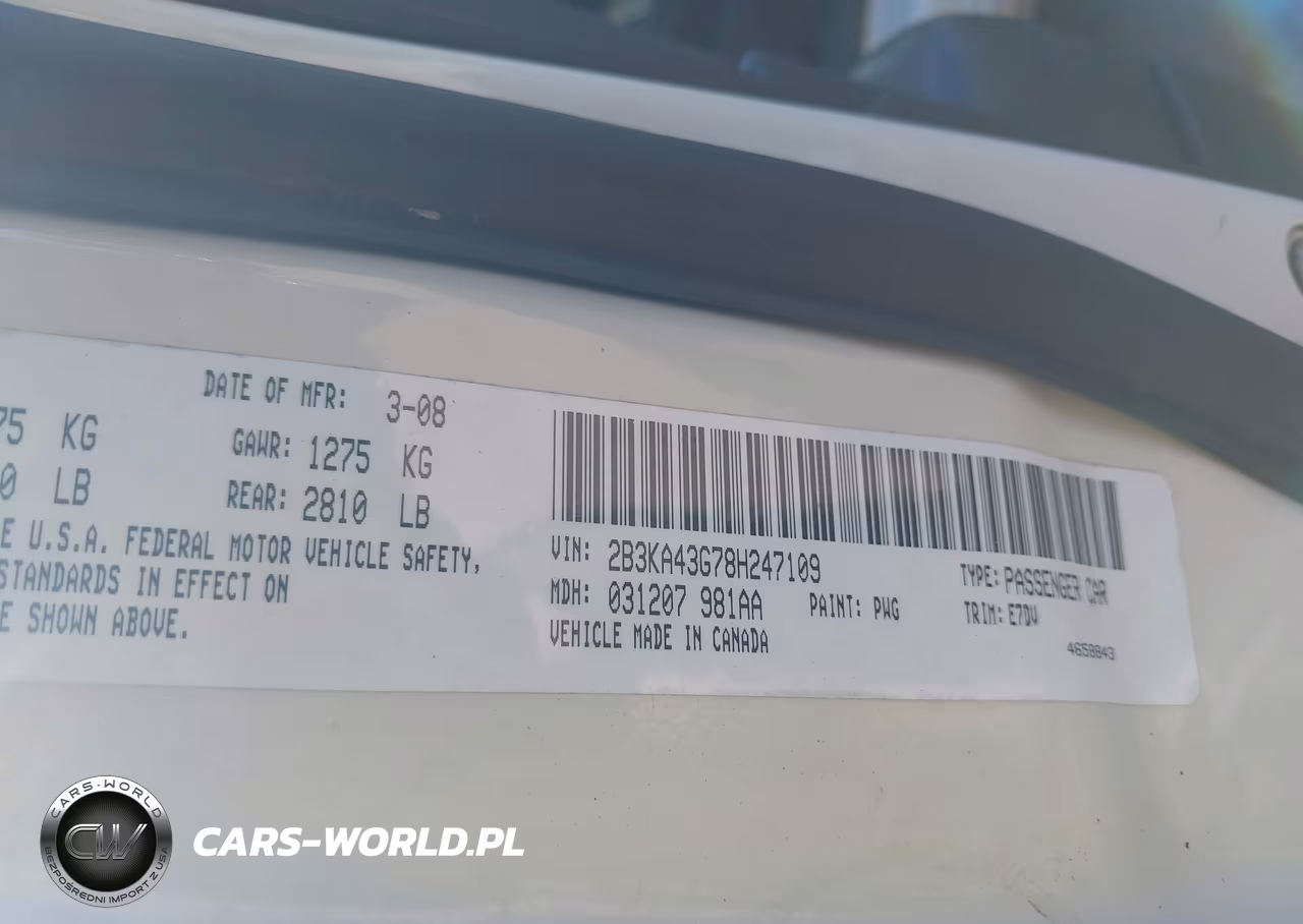 2008 Dodge Charger VIN:2B3KA43G78H247109 - 9