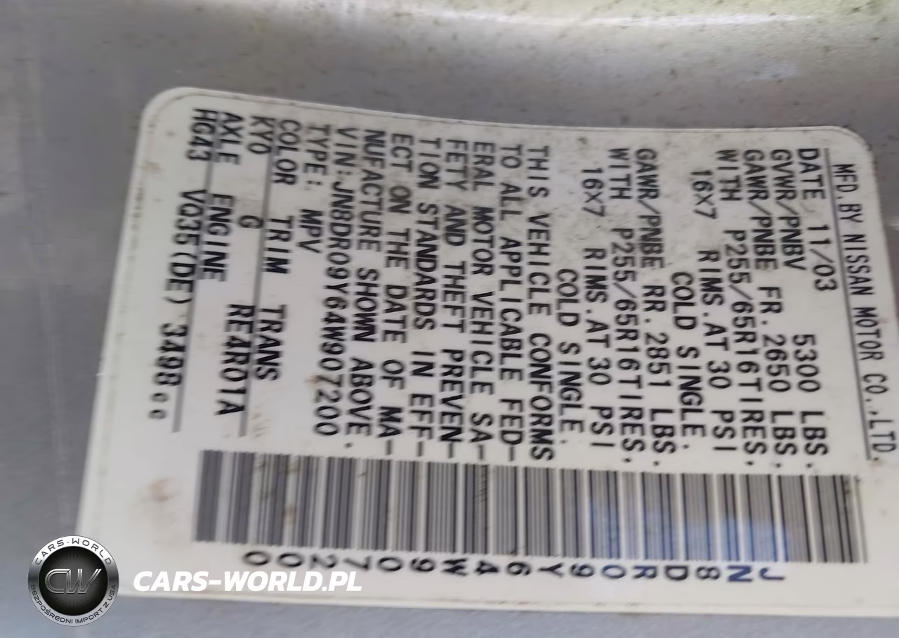 2004 Nissan Pathfinder Se VIN:JN8DR09Y64W907200 - 9