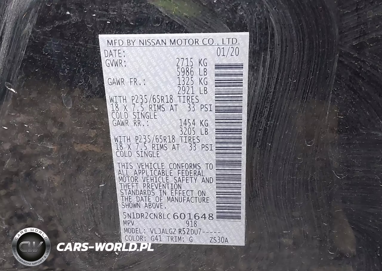 2020 Nissan Pathfinder Sl 2Wd VIN:5N1DR2CN8LC601648 - 9