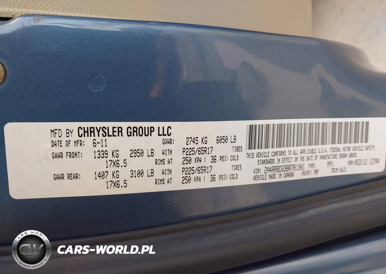 2011 Chrysler Town & Country Touring-L VIN:2A4RR8DG9BR781901 - 9
