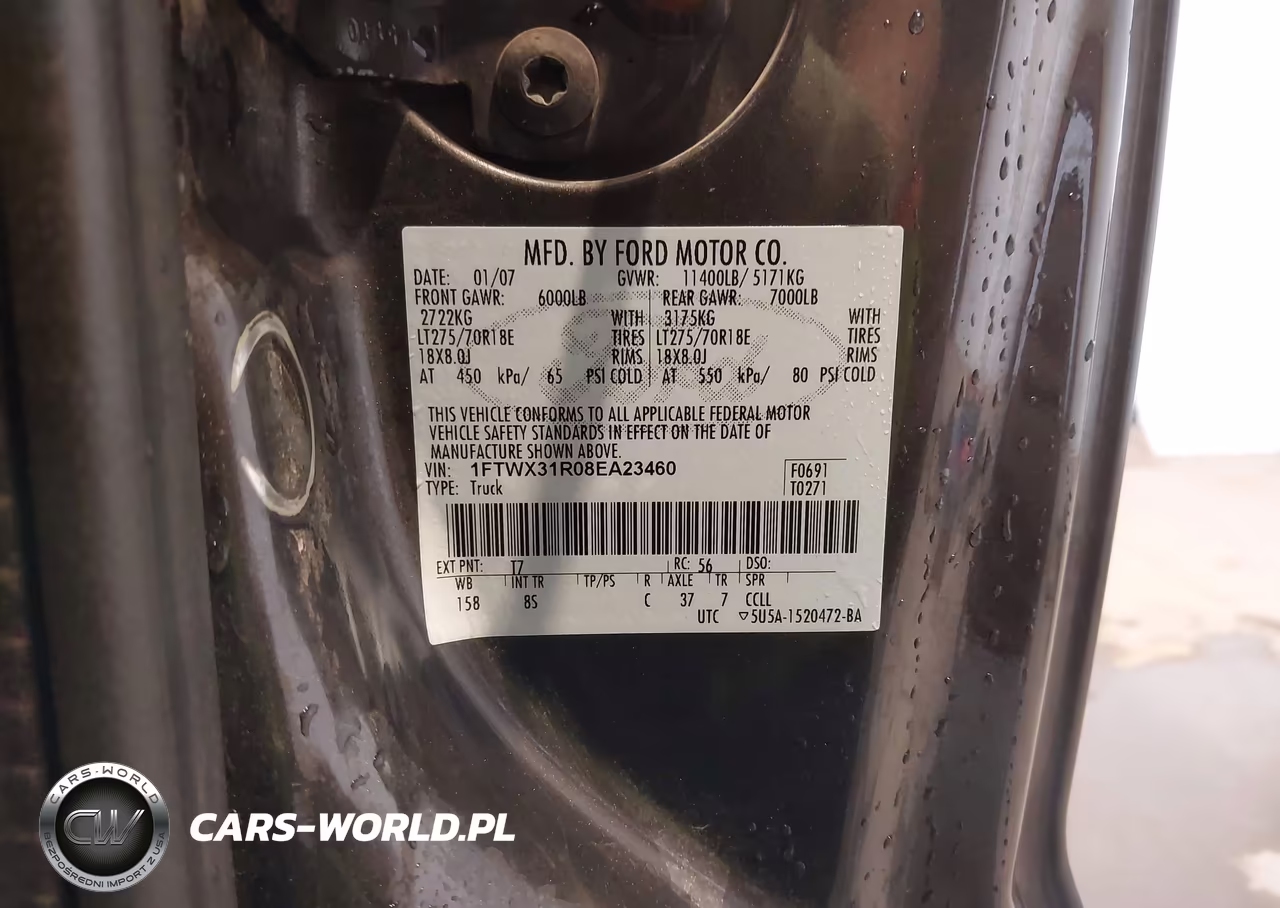 2008 Ford F-350 Fx4-Lariat-Xl-Xlt VIN:1FTWX31R08EA23460 - 8