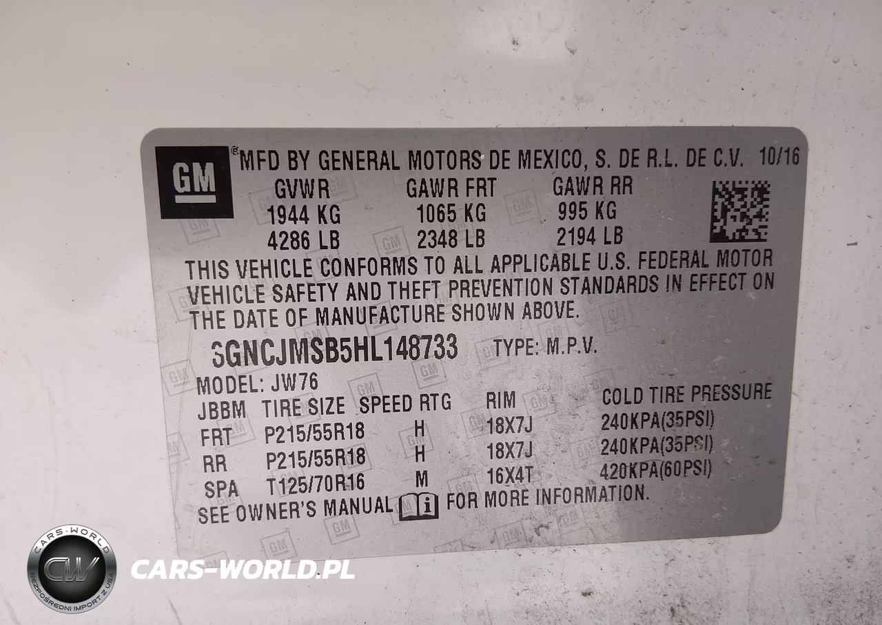 2017 Chevrolet Trax Premier VIN:3GNCJMSB5HL148733 - 9