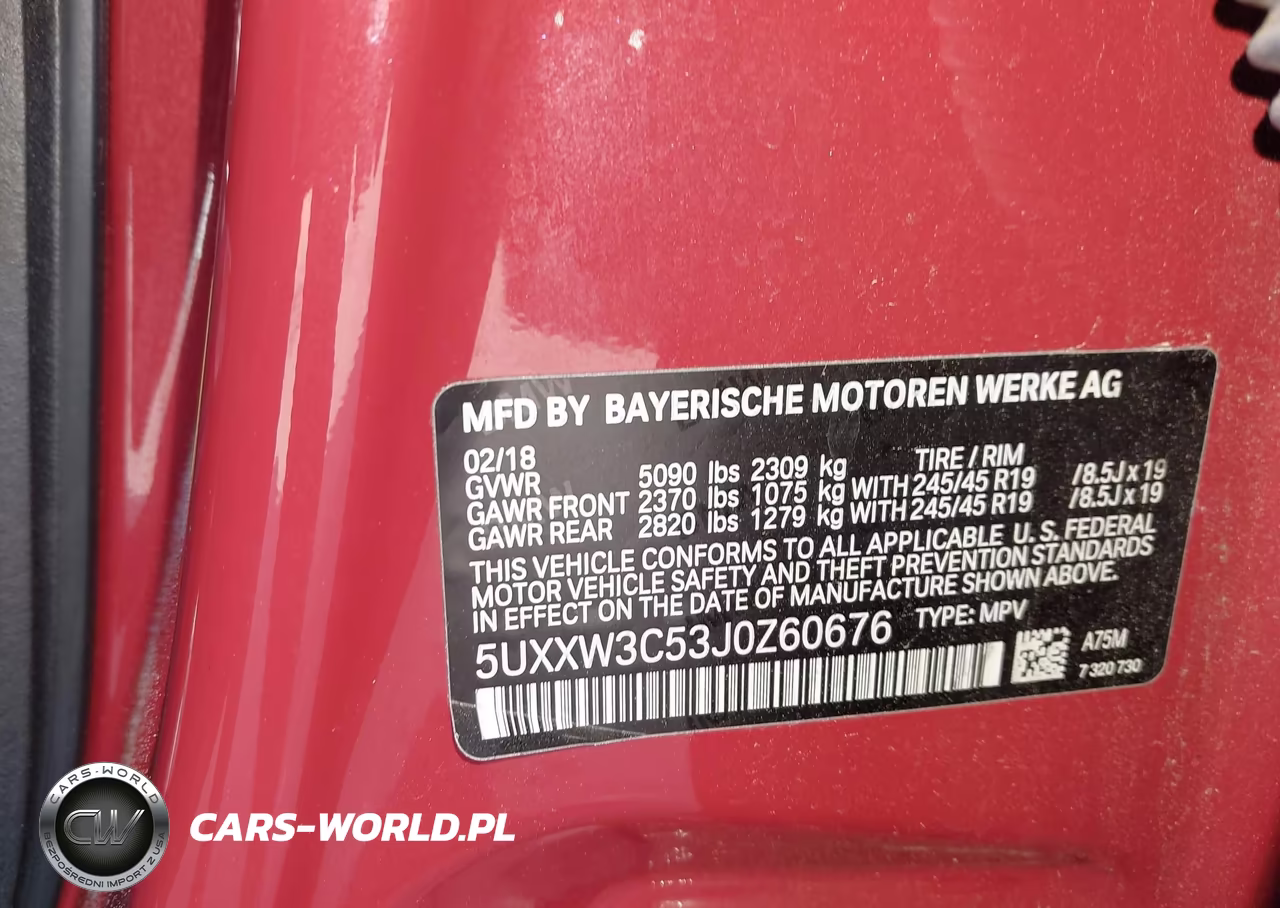 2018 BMW X4 xDrive28I VIN:5UXXW3C53J0Z60676 - 9