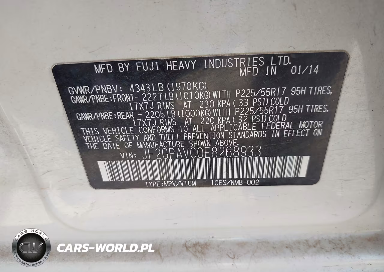 2014 Subaru Xv Crosstrek 2.0I Premium VIN:JF2GPAVC0E8268933 - 9