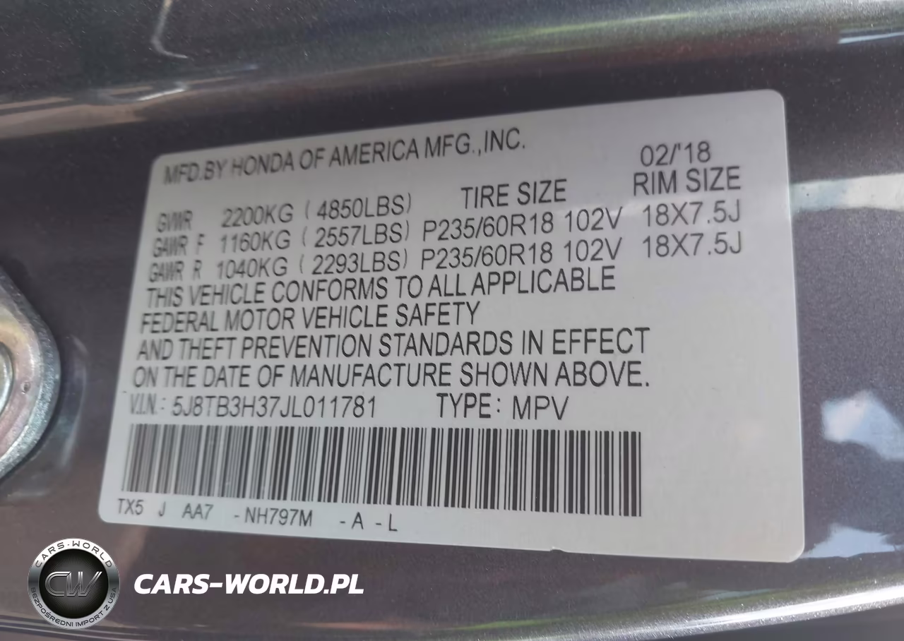 2018 Acura Rdx Acurawatch Plus VIN:5J8TB3H37JL011781 - 9