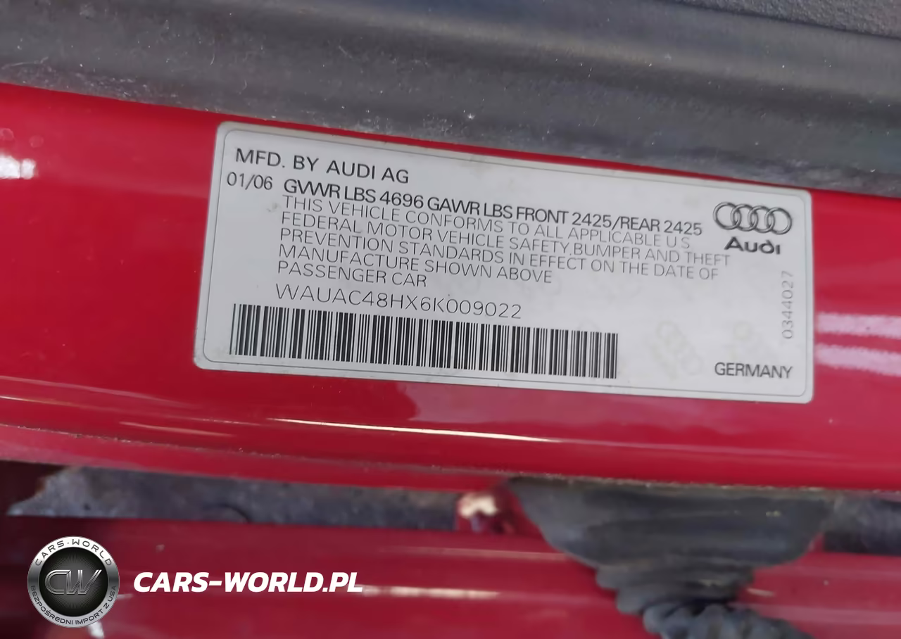 2006 Audi A4 1.8T VIN:WAUAC48HX6K009022 - 9