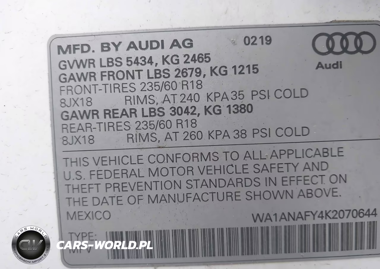 2019 Audi Q5 45 Premium VIN:WA1ANAFY4K2070644 - 9