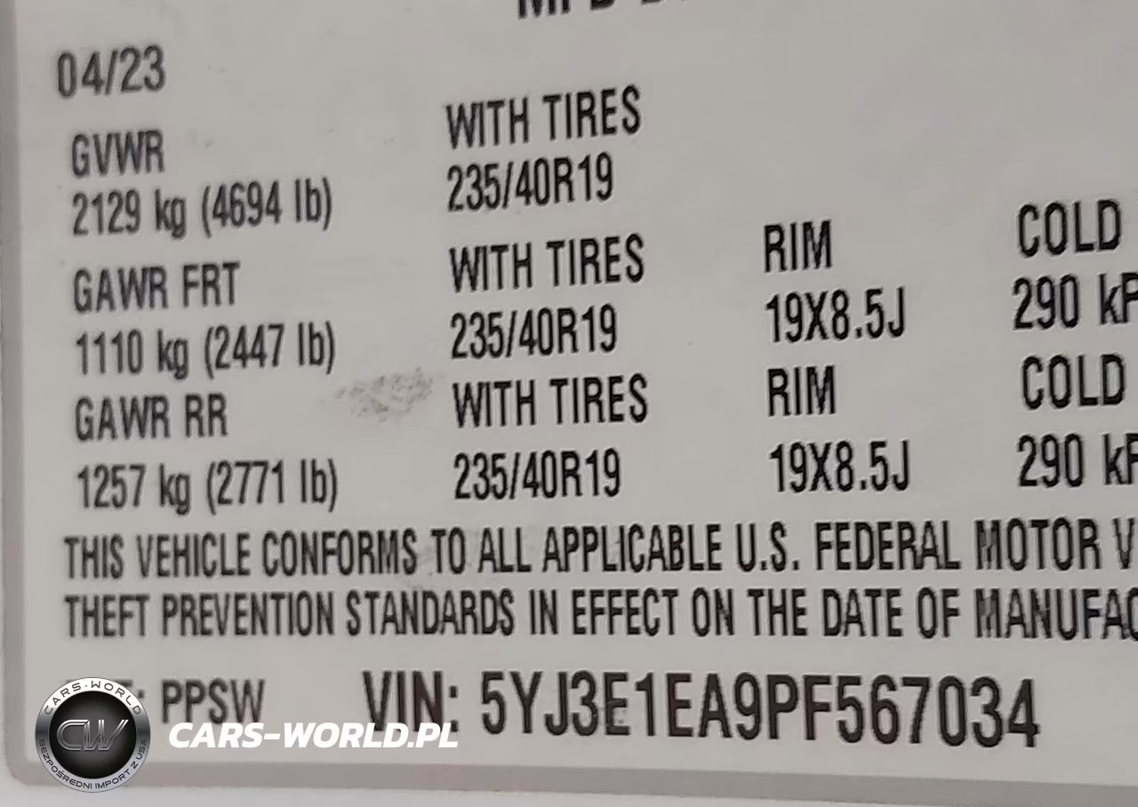 2023 Tesla Model 3 Rear-Wheel Drive VIN:5YJ3E1EA9PF567034 - 9