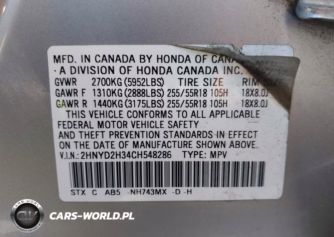 2012 Acura Mdx Technology Package VIN:2HNYD2H34CH548286 - 9