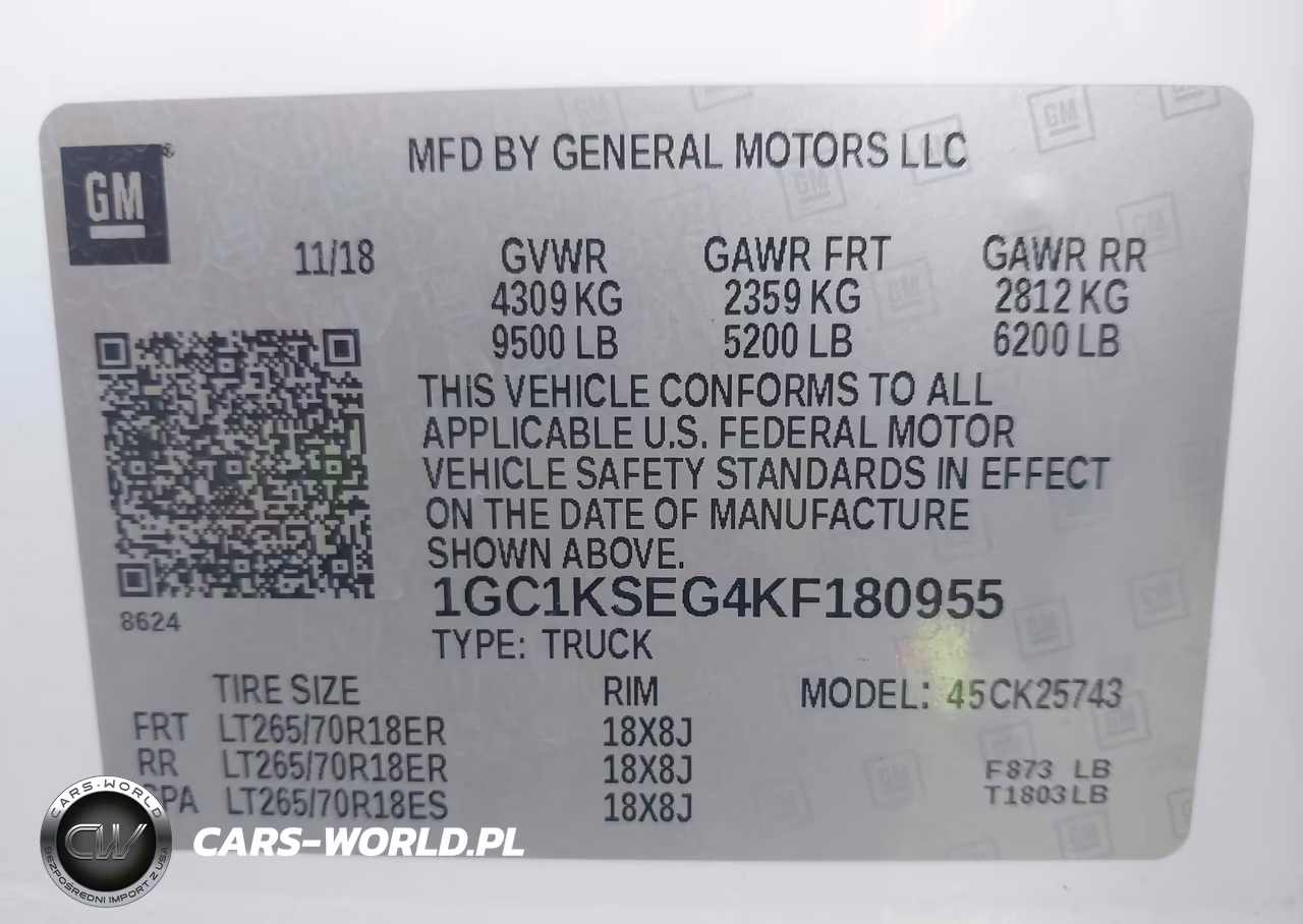 2019 Chevrolet Silverado 2500Hd Lt VIN:1GC1KSEG4KF180955 - 9