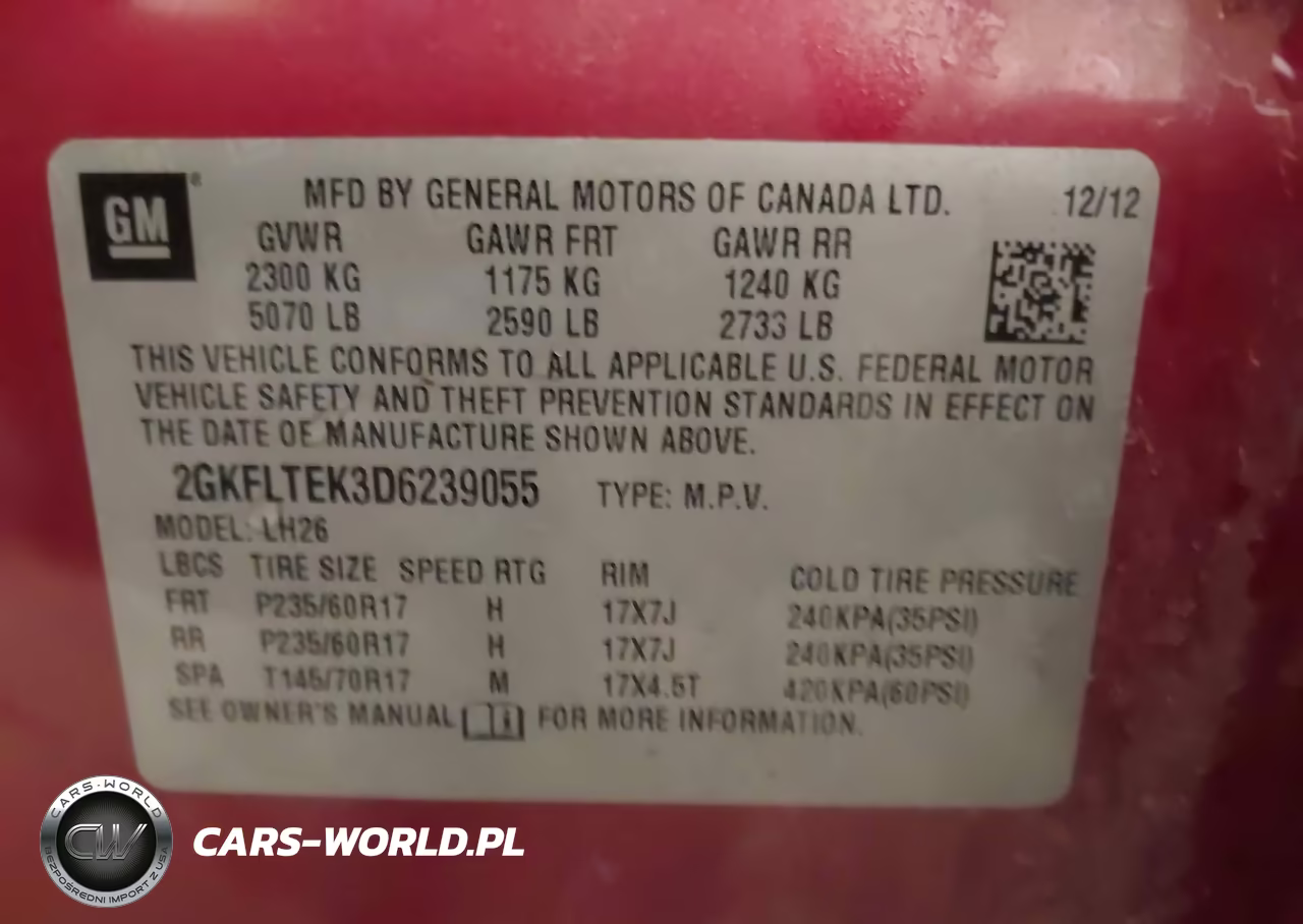 2013 GMC Terrain Sle-2 VIN:2GKFLTEK3D6239055 - 9